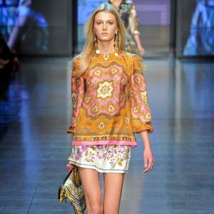 D&G Dolce & Gabbana Silk Print Top Italian Sz 40 (US Sz 4)